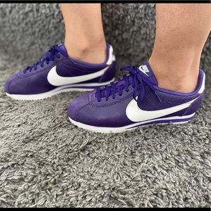 Classic Nike Cortez Leather Purple White